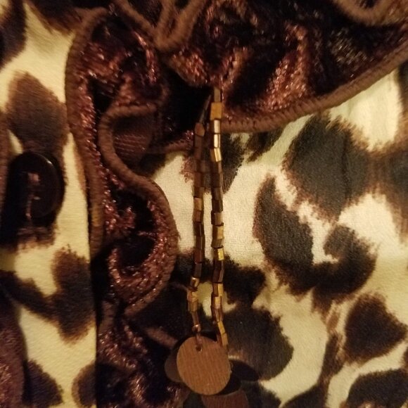 Signature by Larry Levine leopard print ruffle L - Picture 4 of 7